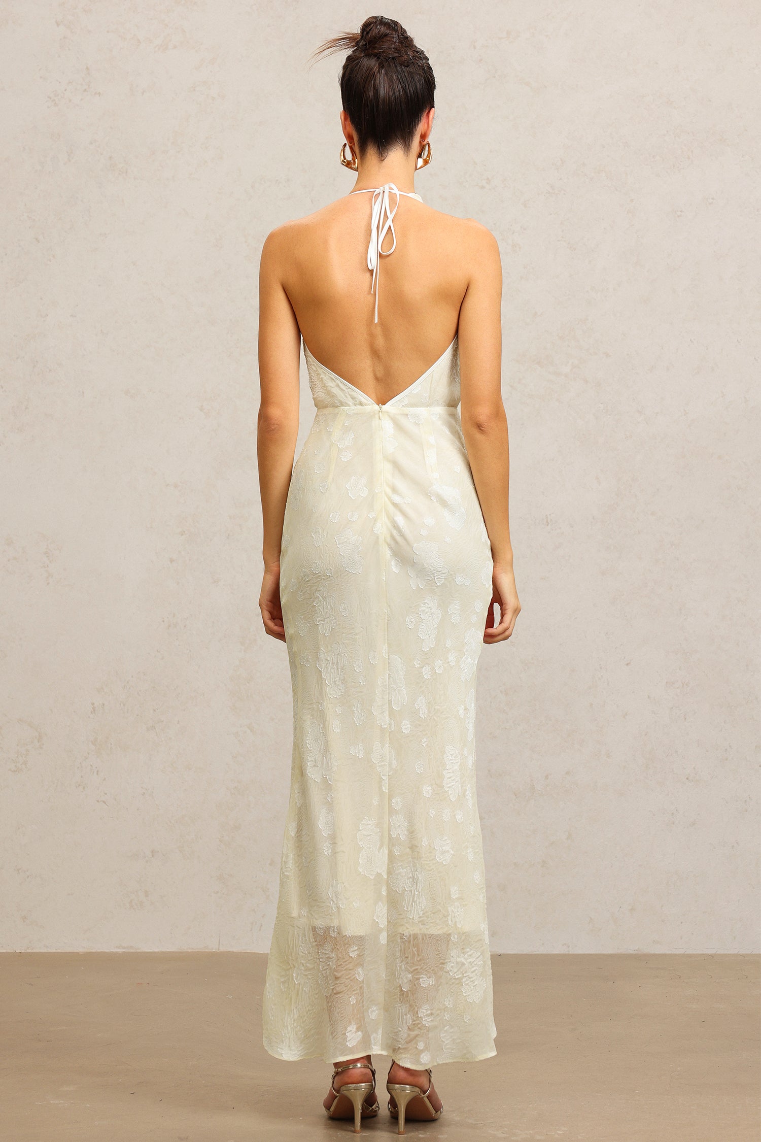 Ella Sleeveless Folds Maxi Dress