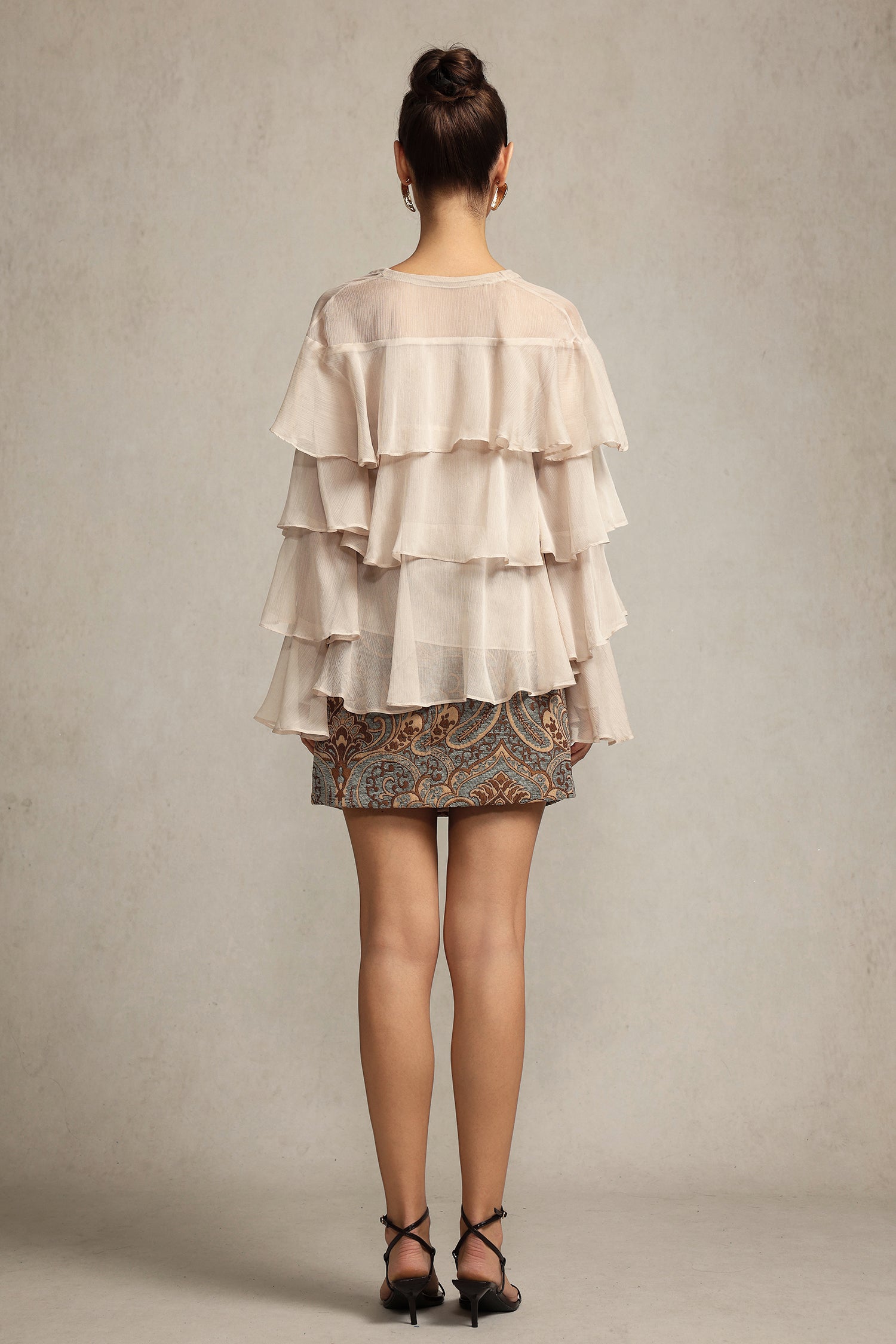 Wanda Long Sleeves Folds Top
