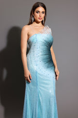 Kiwis Sleeveless Fish Tail Sequins Maxi Dress