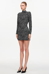 Ierra Chic Contour Long Sleeve Knit Mini Dress