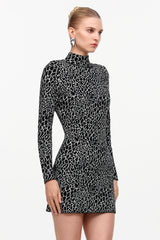 Ierra Chic Contour Long Sleeve Knit Mini Dress