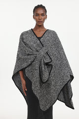 Erele Classic Flowy Knit Asymmetric Cape