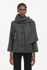 Xapana Elegant Tailored Long Sleeve Woven Coat