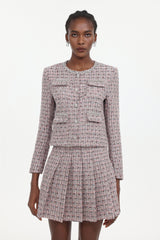 Habane Classic Tailored Tweed Top And Skirt Two-Piece Set