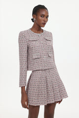 Habane Classic Tailored Tweed Top And Skirt Two-Piece Set