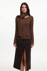 Killian Chic Contour Long Sleeve Knot Knit Top