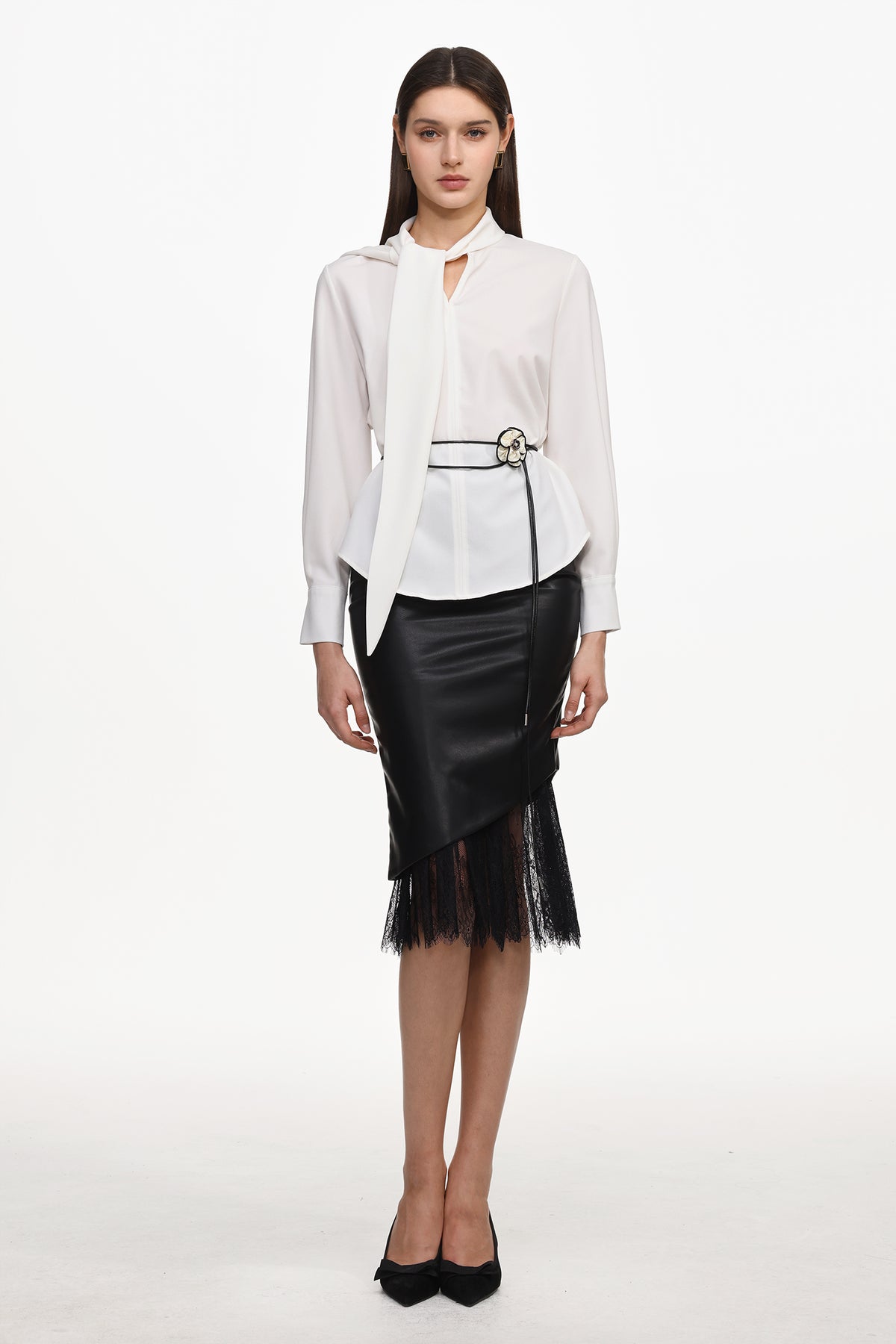 Werza Chic Top And Belt Set