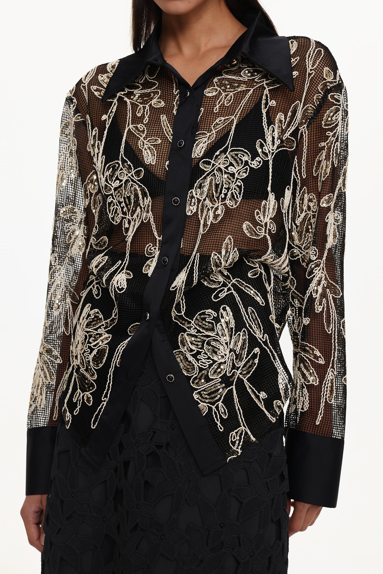 Wilma Elegant Tailored Woven Top And Skirt Set