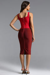 Pansy Classic Contour Rhinestone Floral Bandage Top