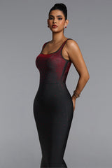 Elisabeth Chic Contour Crystal Bandage Maxi Dress