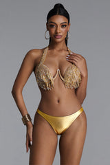 Margot Rhinestone Bikini - Gold