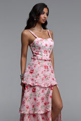 Elysande Resort Flowy Sleeveless Floral Print Woven Maxi Dress