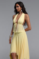 Kyra Resort Flowy Irregular Hem Woven Top and Skirt Two Piece Set