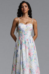 Enya Resort Flowy Sleeveless Floral Print Woven Maxi Dress