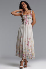 Lieve Resort Flowy Sleeveless Floral Print Woven Maxi Dress