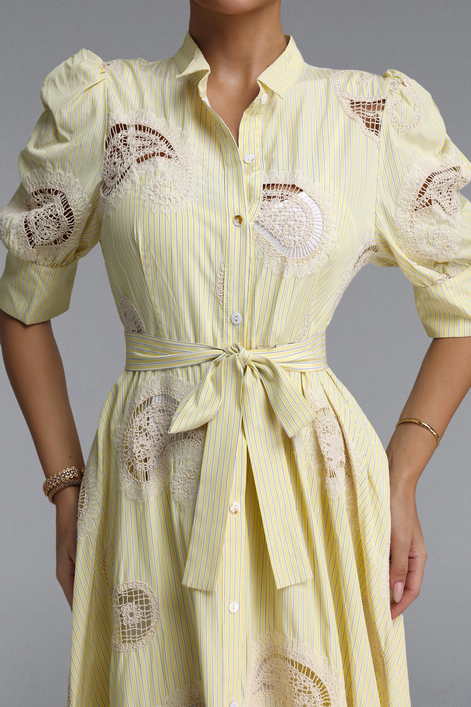 Paza Resort Flowy Puff Sleeve Woven Maxi Dress