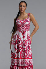 Sparkly Halter Printed Maxi Dress