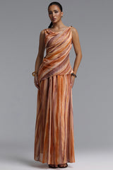 Kater Resort Flowy Print Chiffon Top Or Skirt