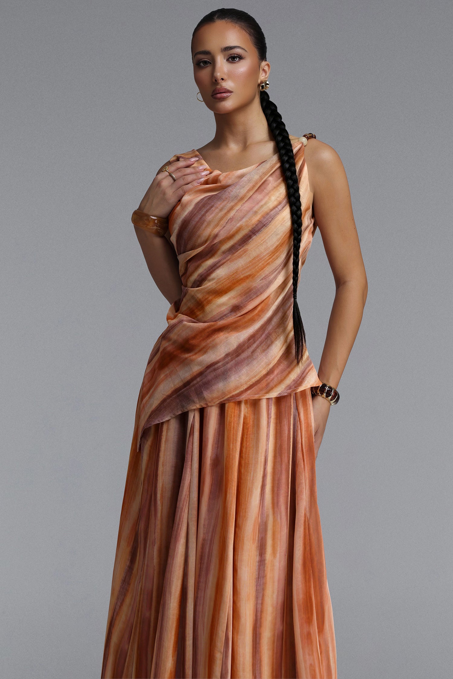 Kater Resort Flowy Print Chiffon Top Or Skirt