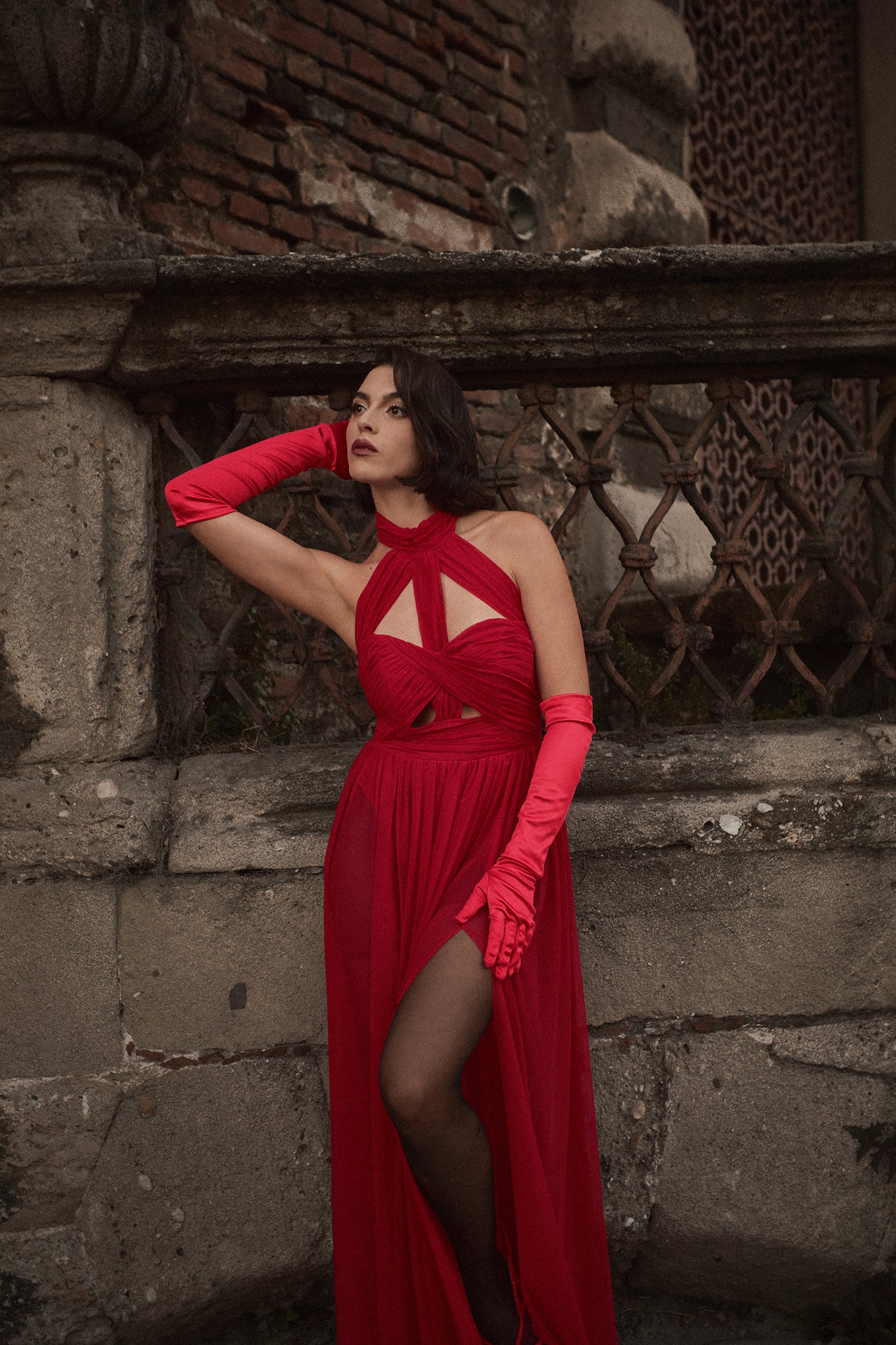 Tesare Halter Sleeveless Hollow Out Maxi Dress