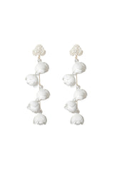 Lita Flowers Pearl Tassel Maxi Earrings