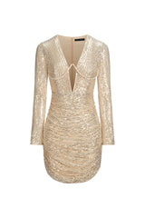 Dye Sequin Mini Dress