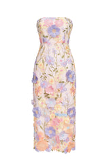Fala Embroidered Strapless Dress