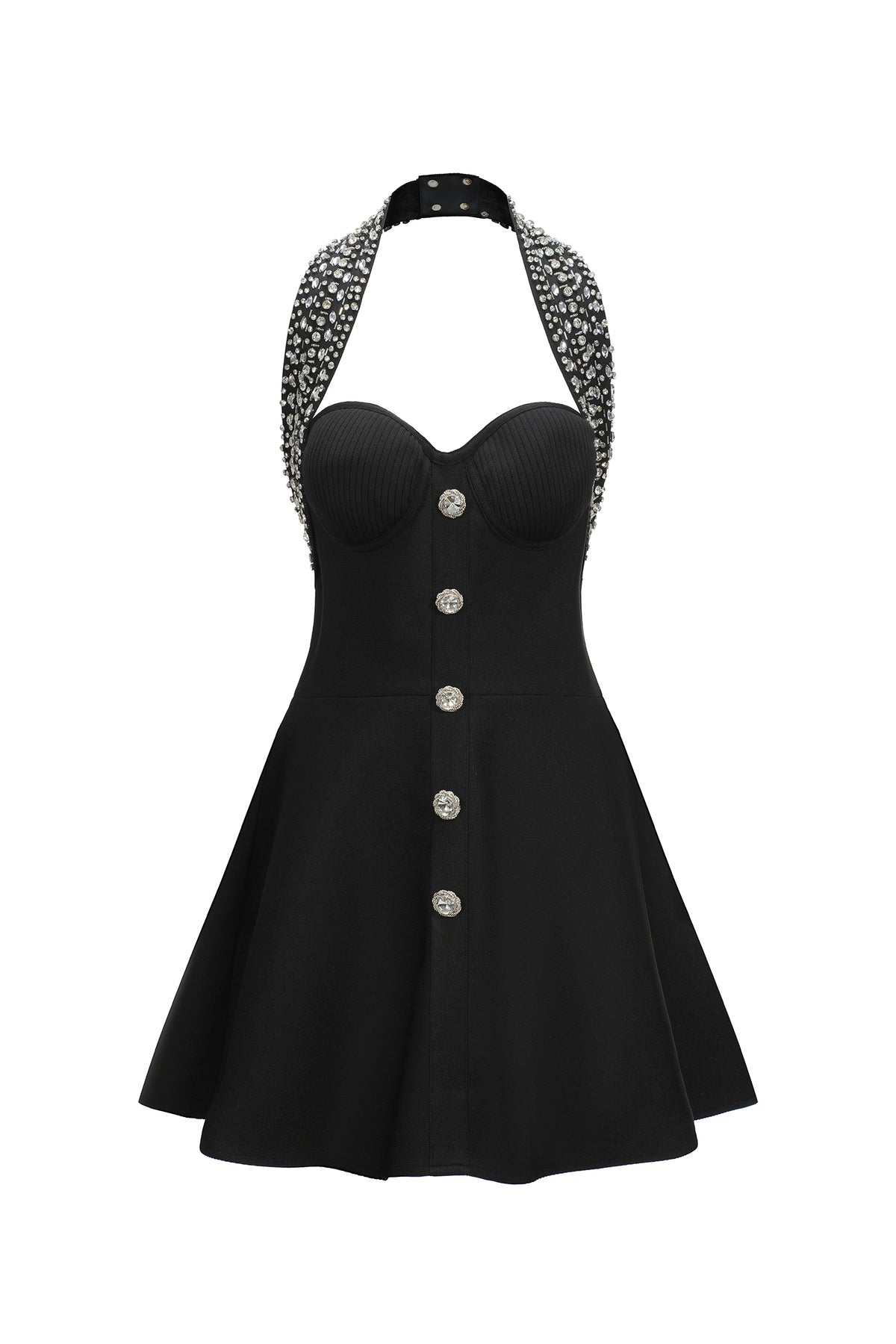 Traci Halter Strapless Sleeveless Mini Dress