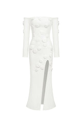 Roie Off Shoulder Maxi Bandage Dress
