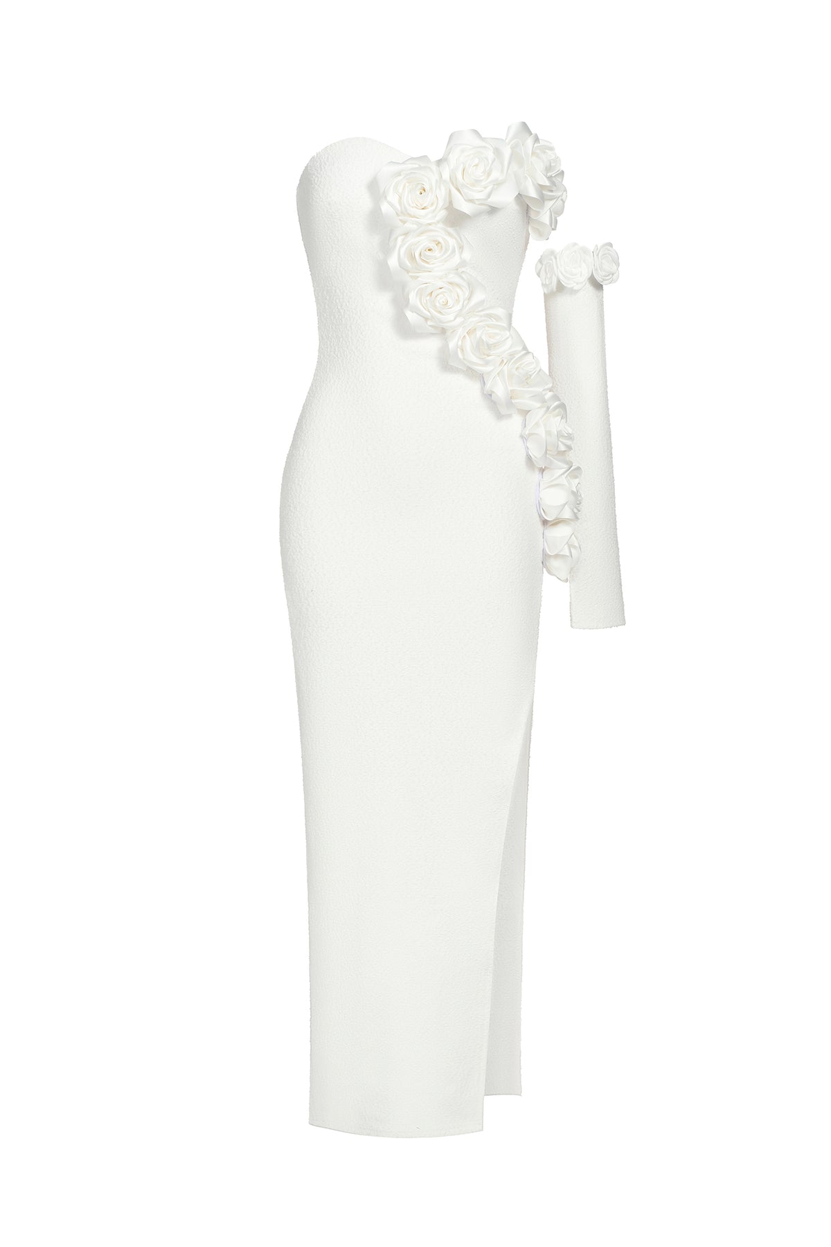 Jennifer One Shoulder Flowers Maxi Dress