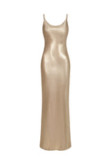 Fuffy Backless Sleeveless Maxi Dress