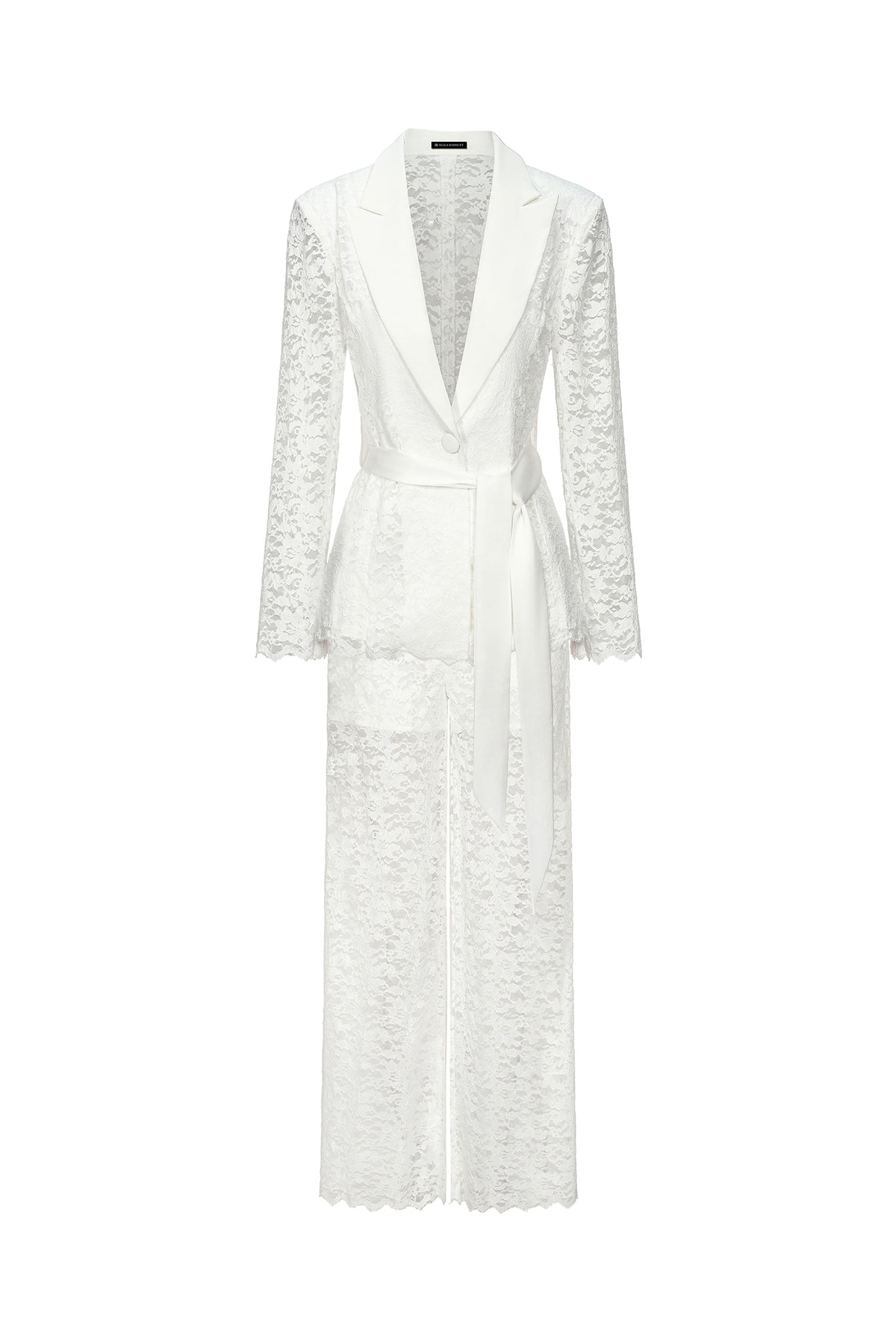 Kezia Deep-V Long Sleeves Lace Two-Piece Set