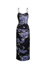 Kerry Sleeveless Flowers Slim Midi Dress