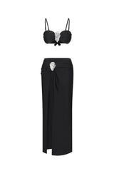 Jerlyn Sleeveless Slit Maxi Swimsuit