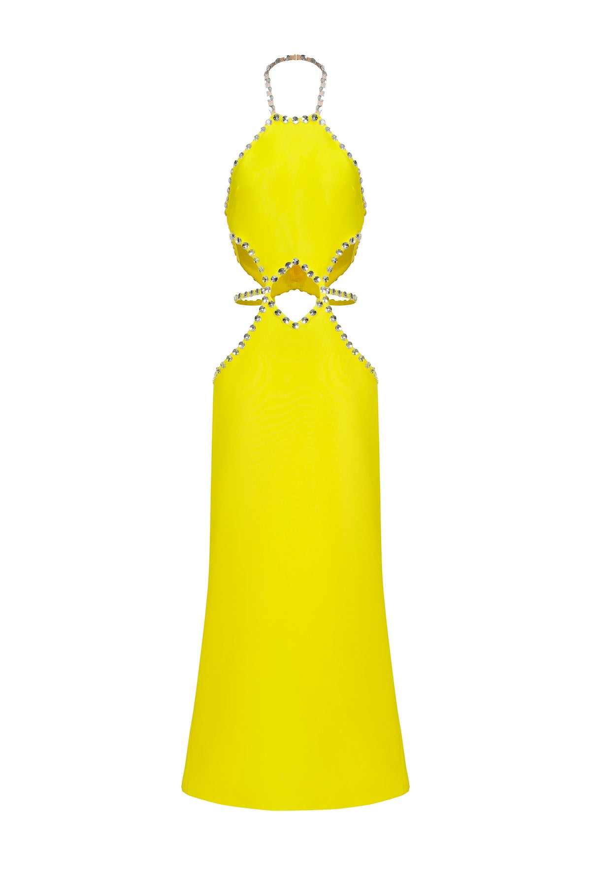 Juyce Halter Sleeveless Hollow Out Diamond Bandage Maxi Dress