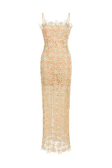 Lelia Sleeveless Hollow Out Slit Midi Dress