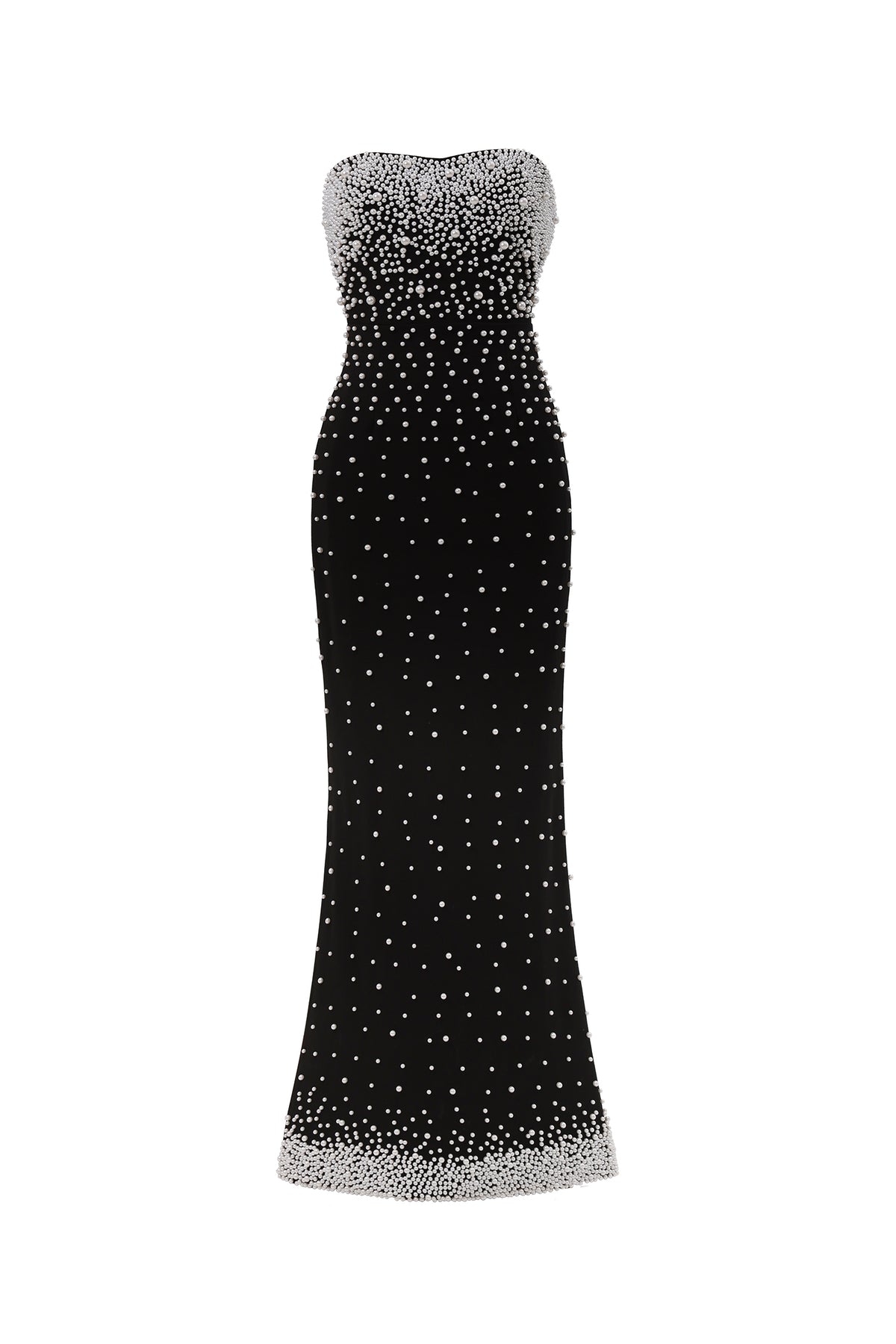Karin Sleeveless Pearl Bandage Maxi Dress