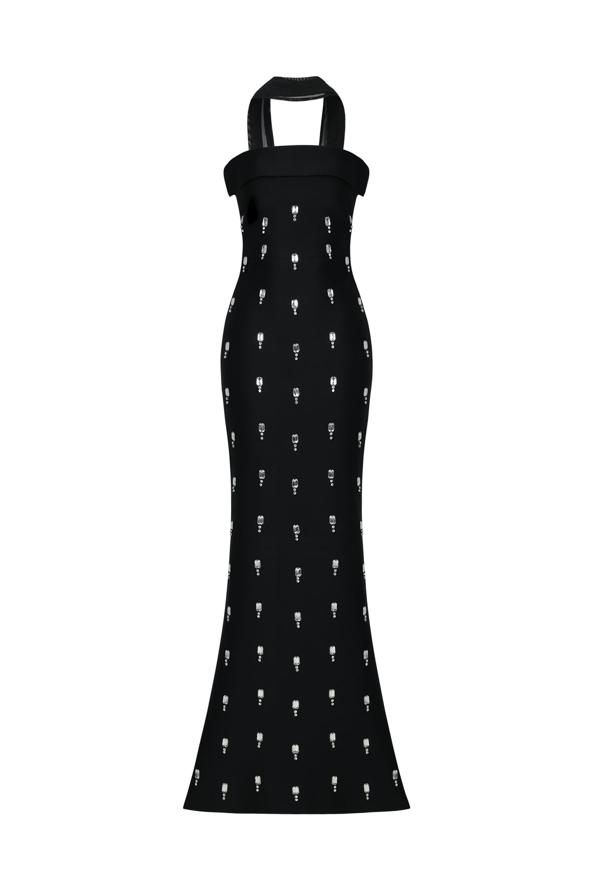 Nadja Sleeveless Diamond Bunting Bandage Maxi Dress