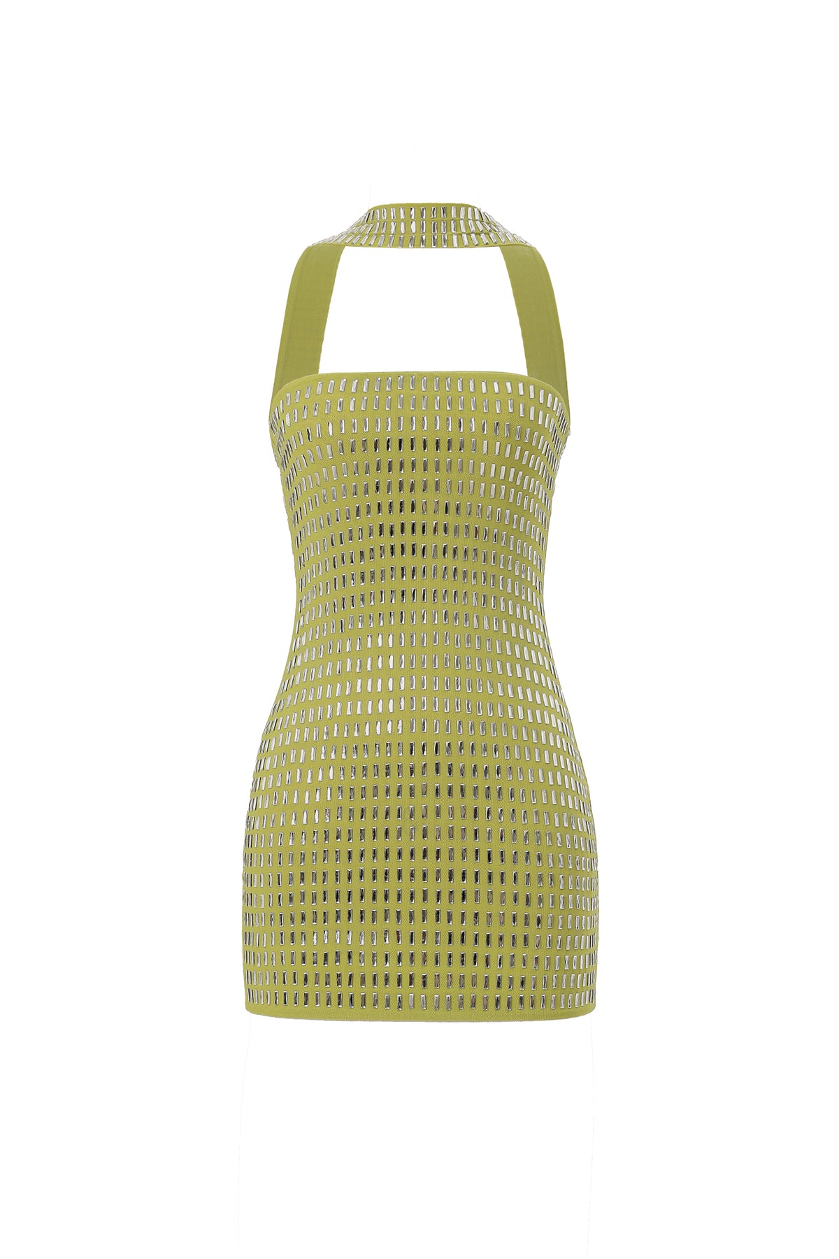 Mindi Halter Sleeveless Diamond Mini Dress