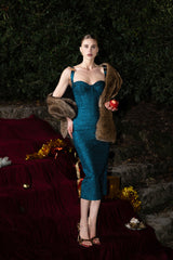 Ziriy Sleeveless V-Neck Bandage Maxi Dress