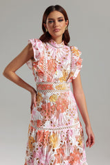 Ksenia Sleeveless Lace Midi Dress