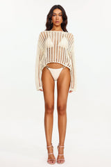 Shaney Knitted Long Sleeve Beach Cover