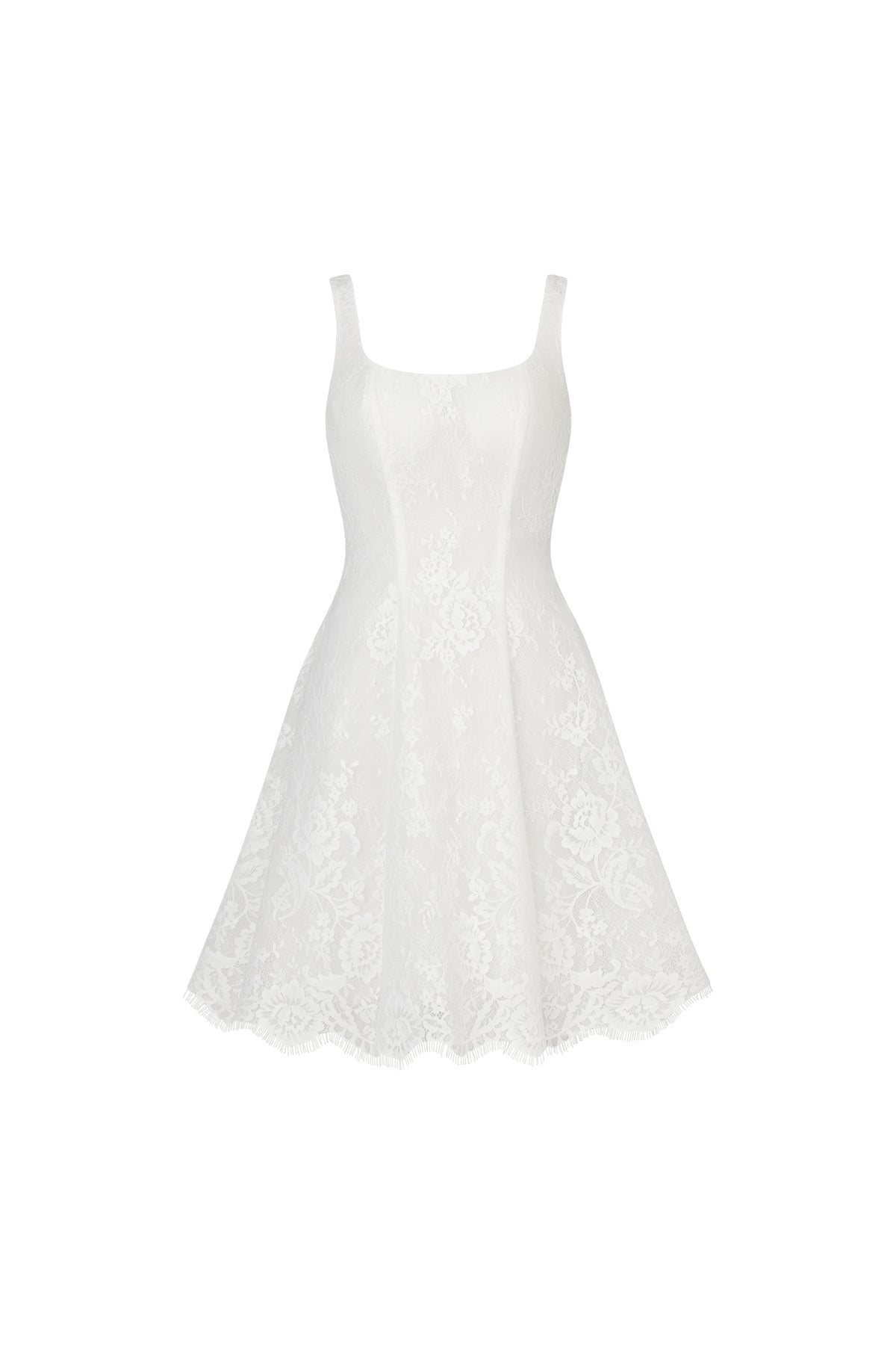 Tutuni Lace square-neck halter mini dress