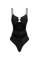 Johe Sleeveless Hollow out Mini Swimsuit
