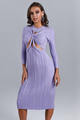Suki Long Sleeve Cutout Knit Dress